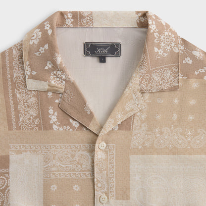Men Kith Kith Silk Lyocell Bandana Reade Shirt - Canvas