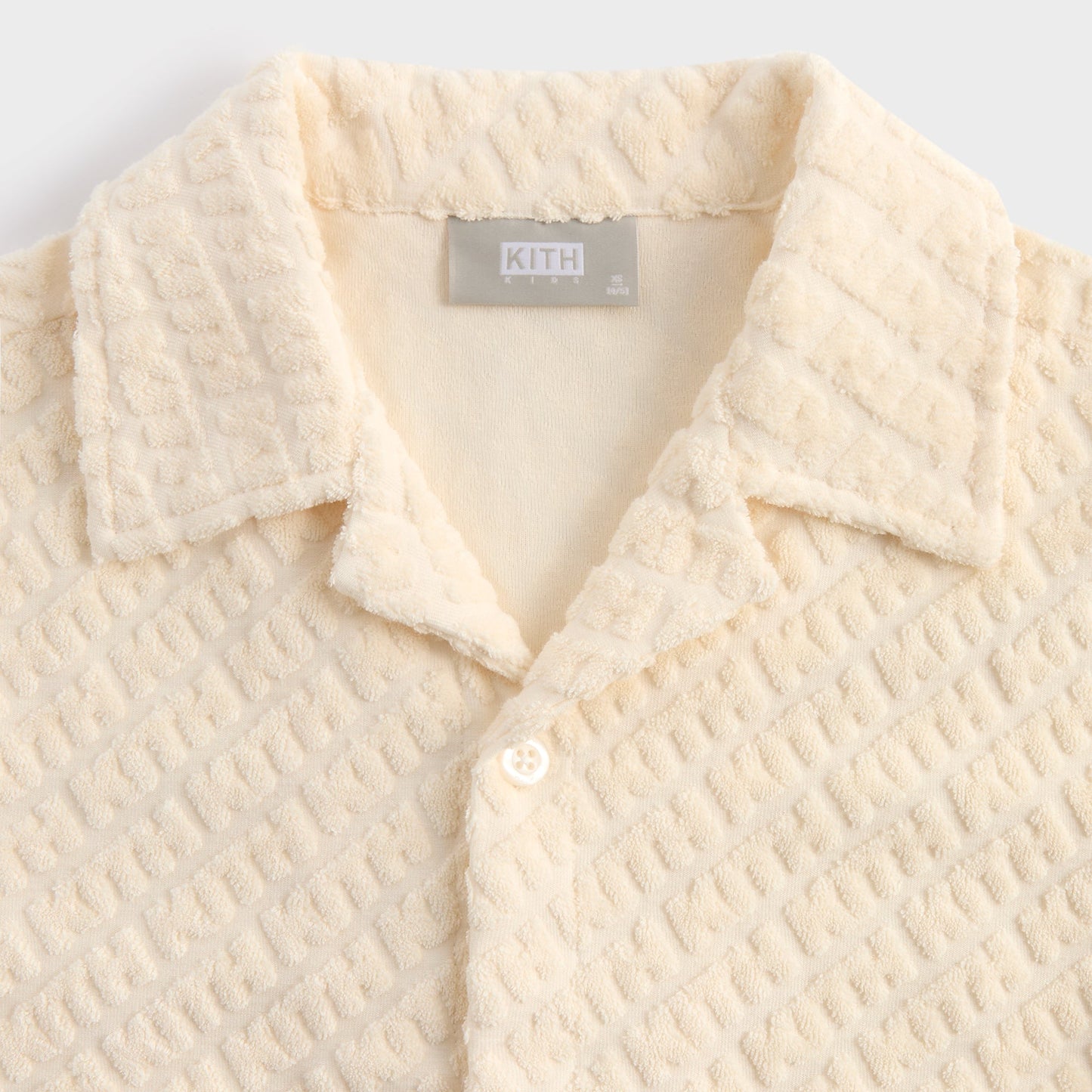 Kids Kith Kith Kids Monogram Terry Camp Shirt - Silk