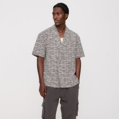Men Kith Kith Tweed Short Sleeve Thompson Crossover Shirt - Kindling