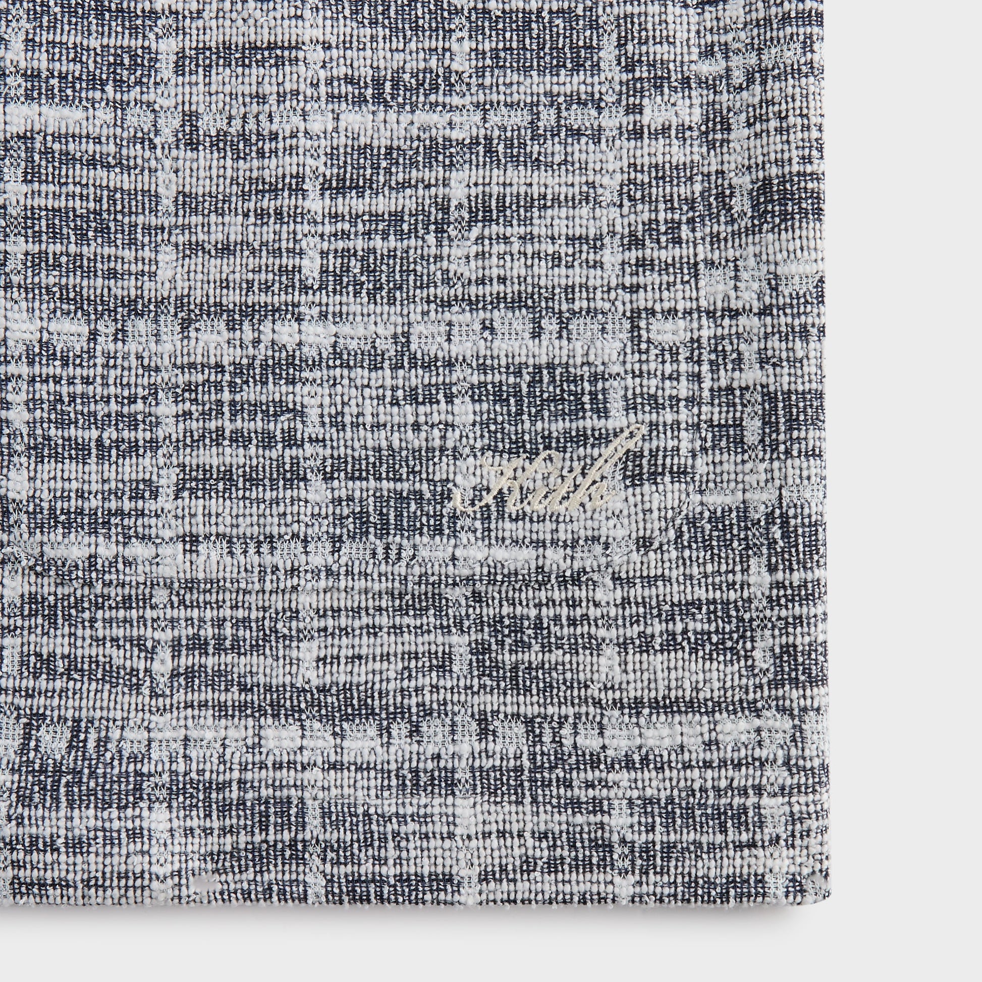 Men|Kids Kith Kith Tweed Long Sleeve Boxy Collared Overshirt - Nocturnal