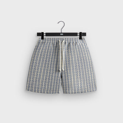 Men Kith Kith Bubble Check Active Short - Light Indigo
