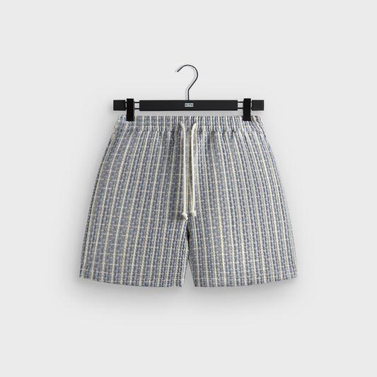 Men Kith Kith Bubble Check Active Short - Light Indigo