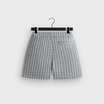 Men Kith Kith Bubble Check Active Short - Light Indigo