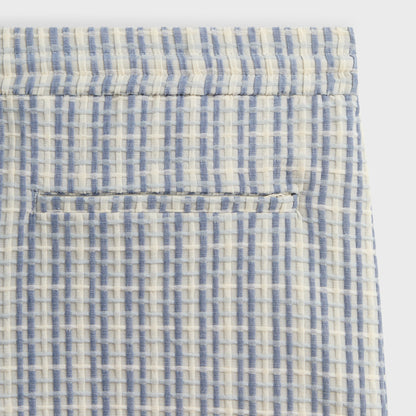 Men Kith Kith Bubble Check Active Short - Light Indigo