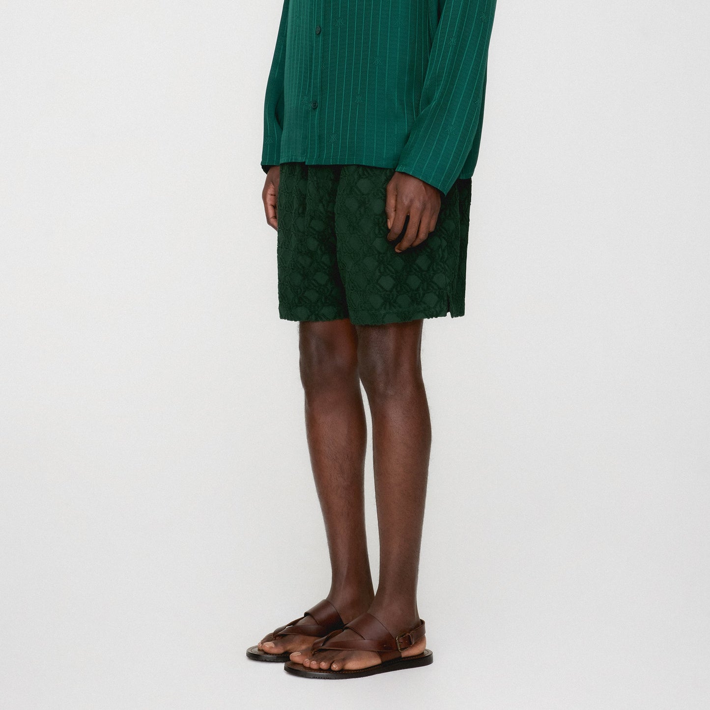Men Kith Kith Crest Monogram Terry Graham Short - Stadium