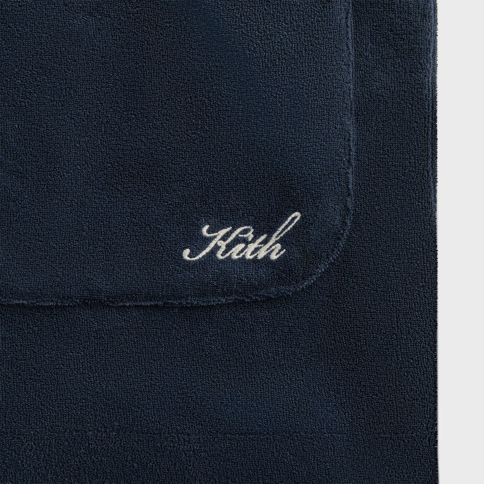 Men Kith Kith Terry Boxy Collared Overshirt - Nocturnal