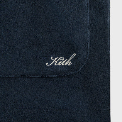 Men Kith Kith Terry Boxy Collared Overshirt - Nocturnal