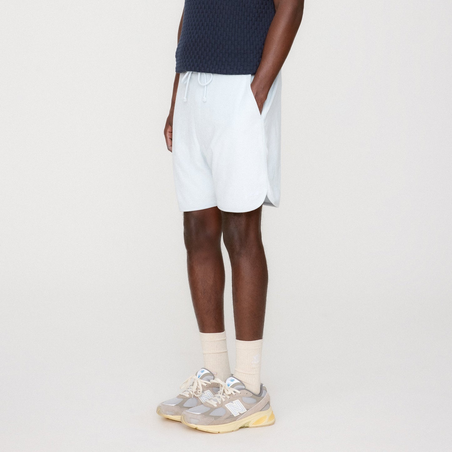 Men Kith Kith Plush Terry Jordan Short - Light Indigo