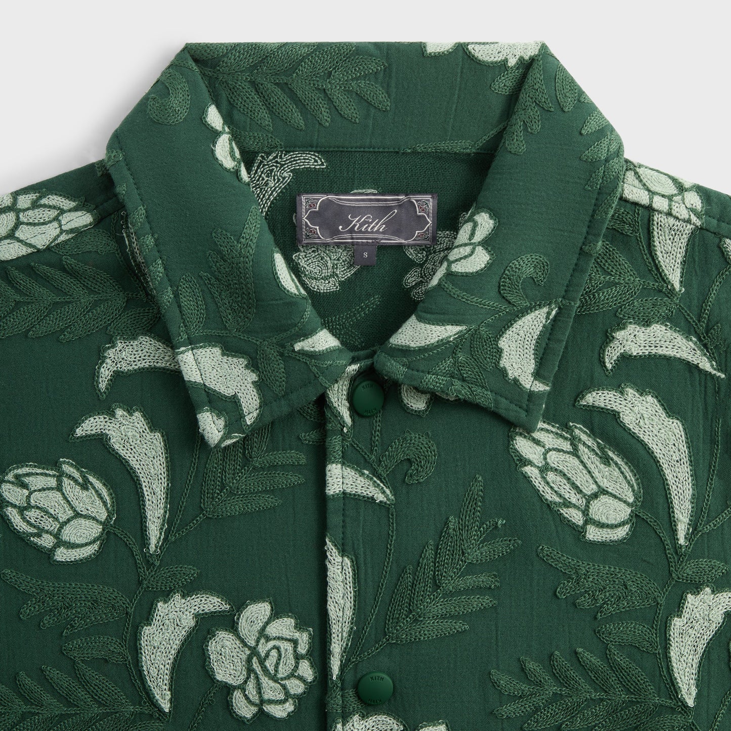 Men Kith Kith Embroidered Floral Woodpoint Shirt - Vitality
