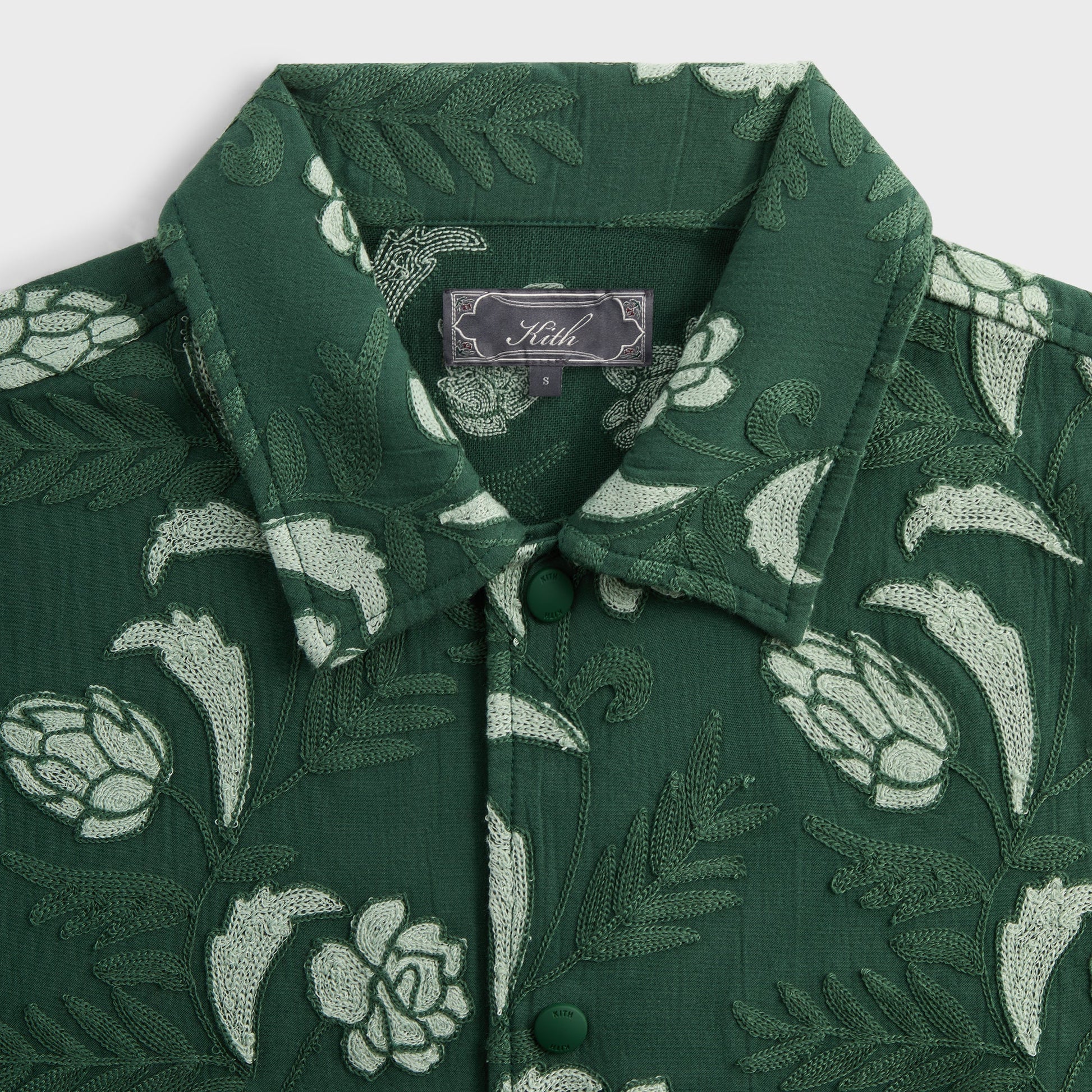 Men Kith Kith Embroidered Floral Woodpoint Shirt - Vitality