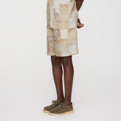 Men Kith Kith Silk Lyocell Bandana Cedar Short - Canvas