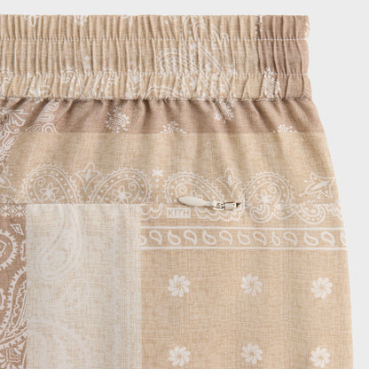 Men Kith Kith Silk Lyocell Bandana Cedar Short - Canvas