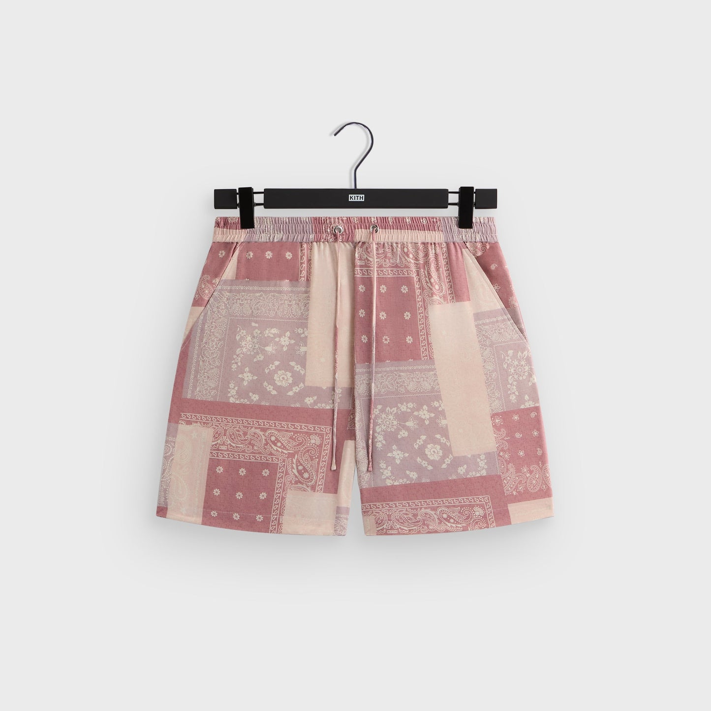 Men Kith Kith Silk Lyocell Bandana Cedar Short - Pink Opal