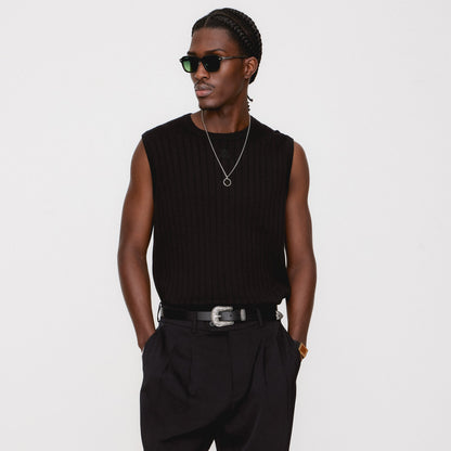 Men Kith Kith Rhys Knit Stripe Vest - Black