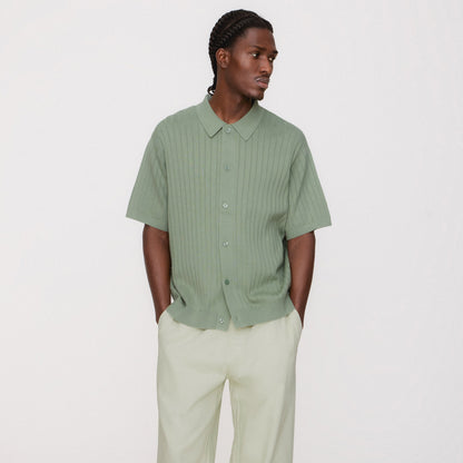 Men Kith Kith Rhys Knit Stripe Buttondown - Pavilion