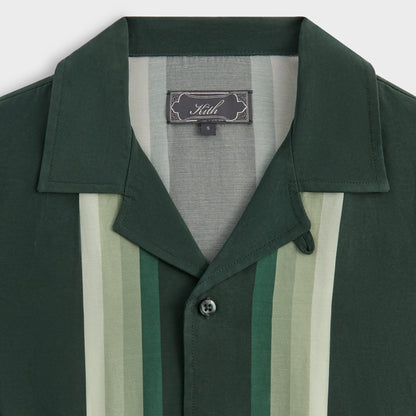 Men Kith Kith Border Stripe Thompson Camp Collar Shirt - Stadium