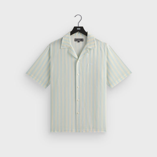 Men Kith Kith Striped Thompson Camp Collar Shirt - Light Indigo