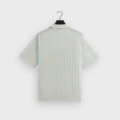 Men Kith Kith Striped Thompson Camp Collar Shirt - Light Indigo