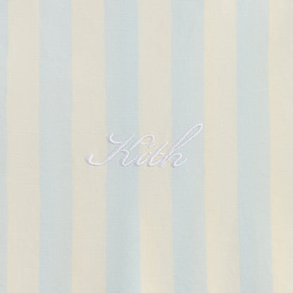Men Kith Kith Striped Thompson Camp Collar Shirt - Light Indigo