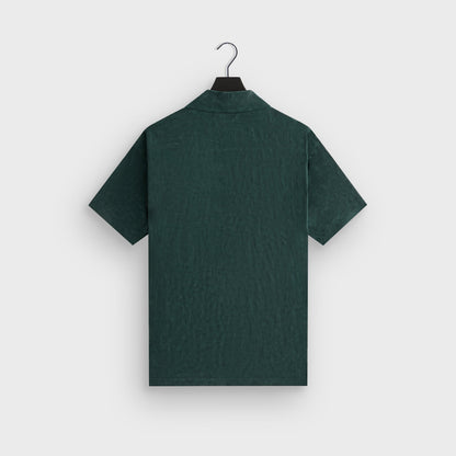 Men Kith Kith Cupro Linen Short Sleeve Thompson Crossover Shirt - Stadium