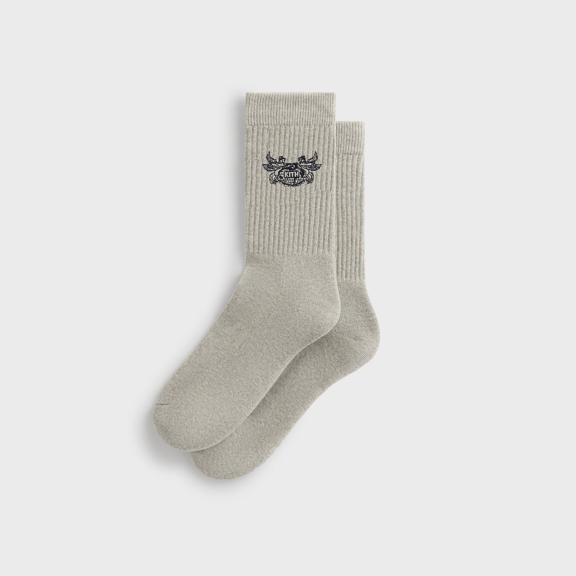 Men Kith Kith Pegasus Crew Sock - Light Heather Grey