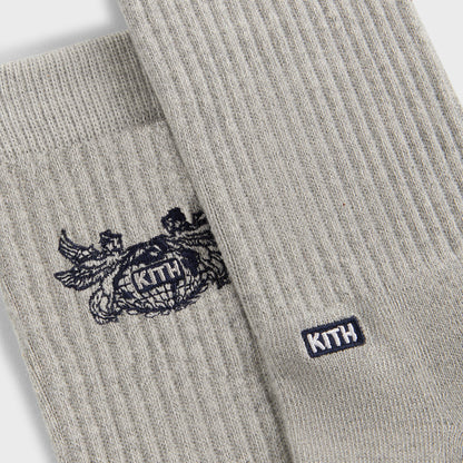 Men Kith Kith Pegasus Crew Sock - Light Heather Grey
