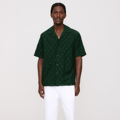Men Kith Kith Monogram Terry Thompson Camp Collar Shirt - Stadium