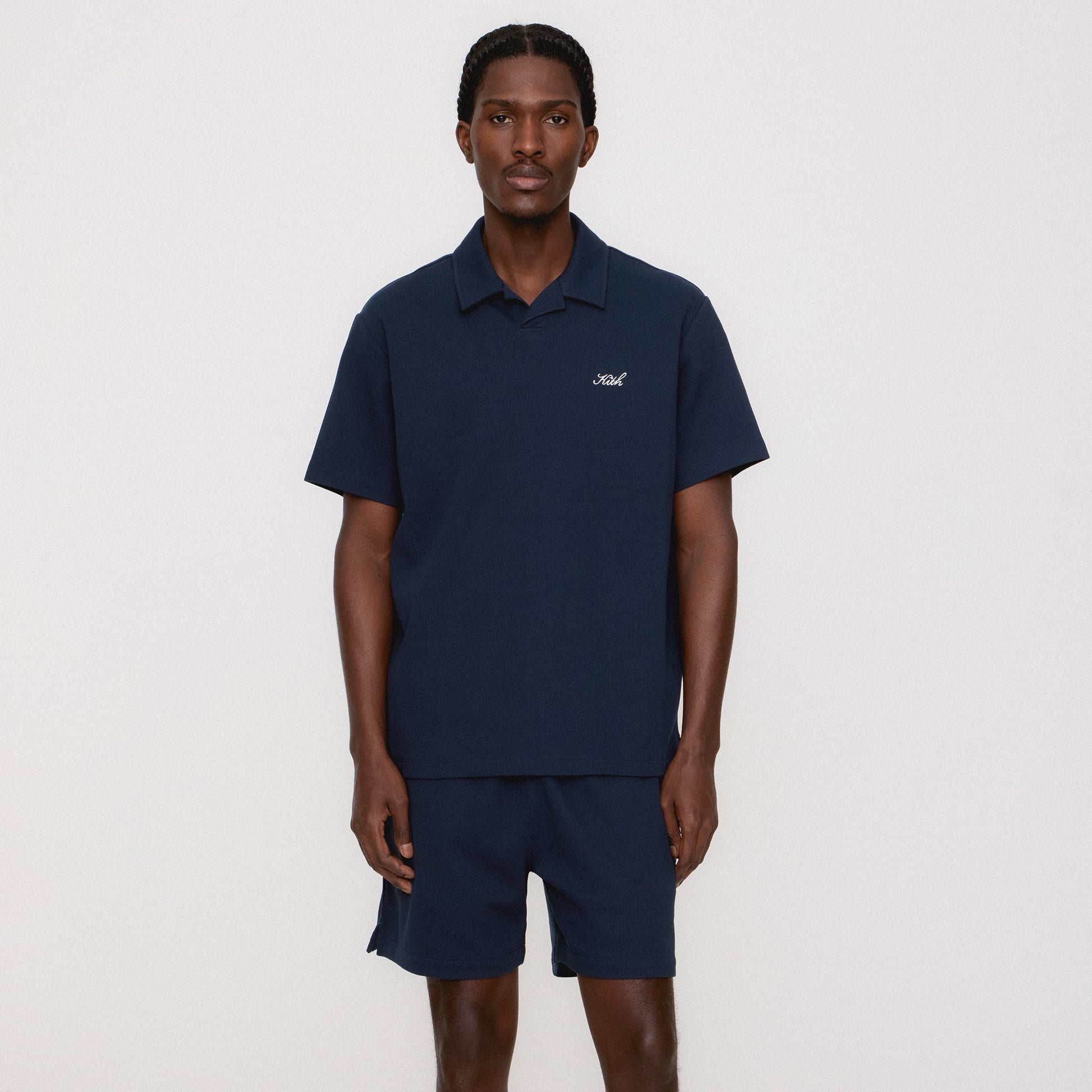 Men Kith Kith Micro Waffle Graham Short - Nocturnal
