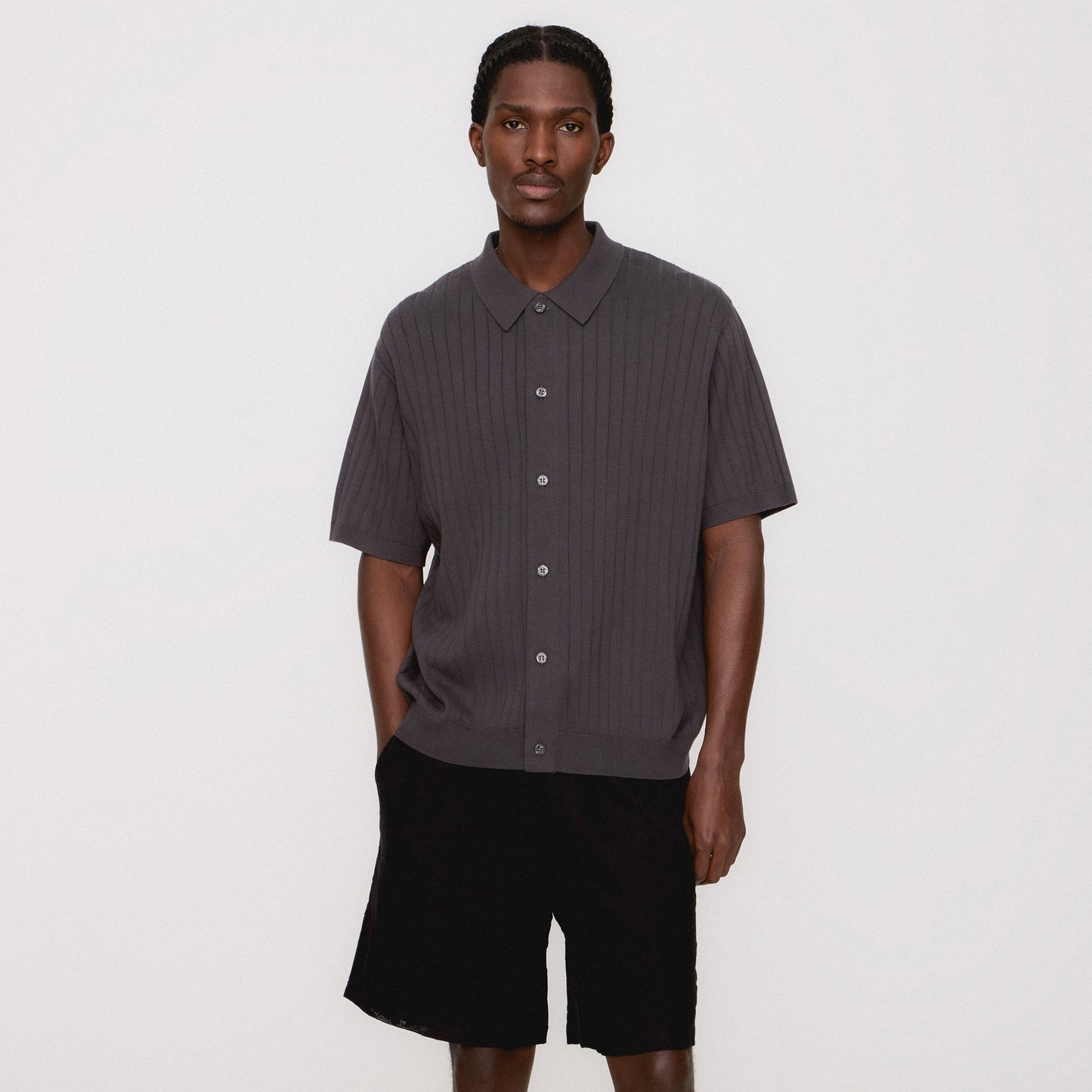 Men Kith Kith Rhys Knit Stripe Buttondown - Shift