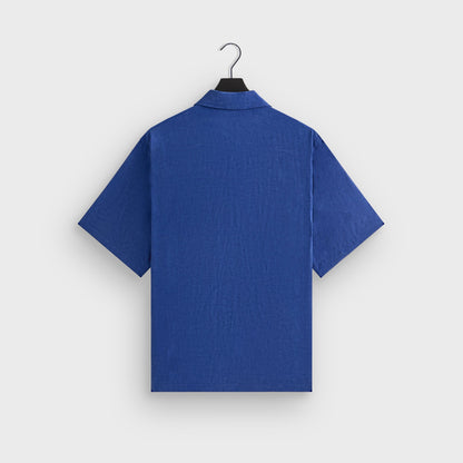 Men Kith Kith Cupro Linen Short Sleeve Boxy Collared Overshirt - Current