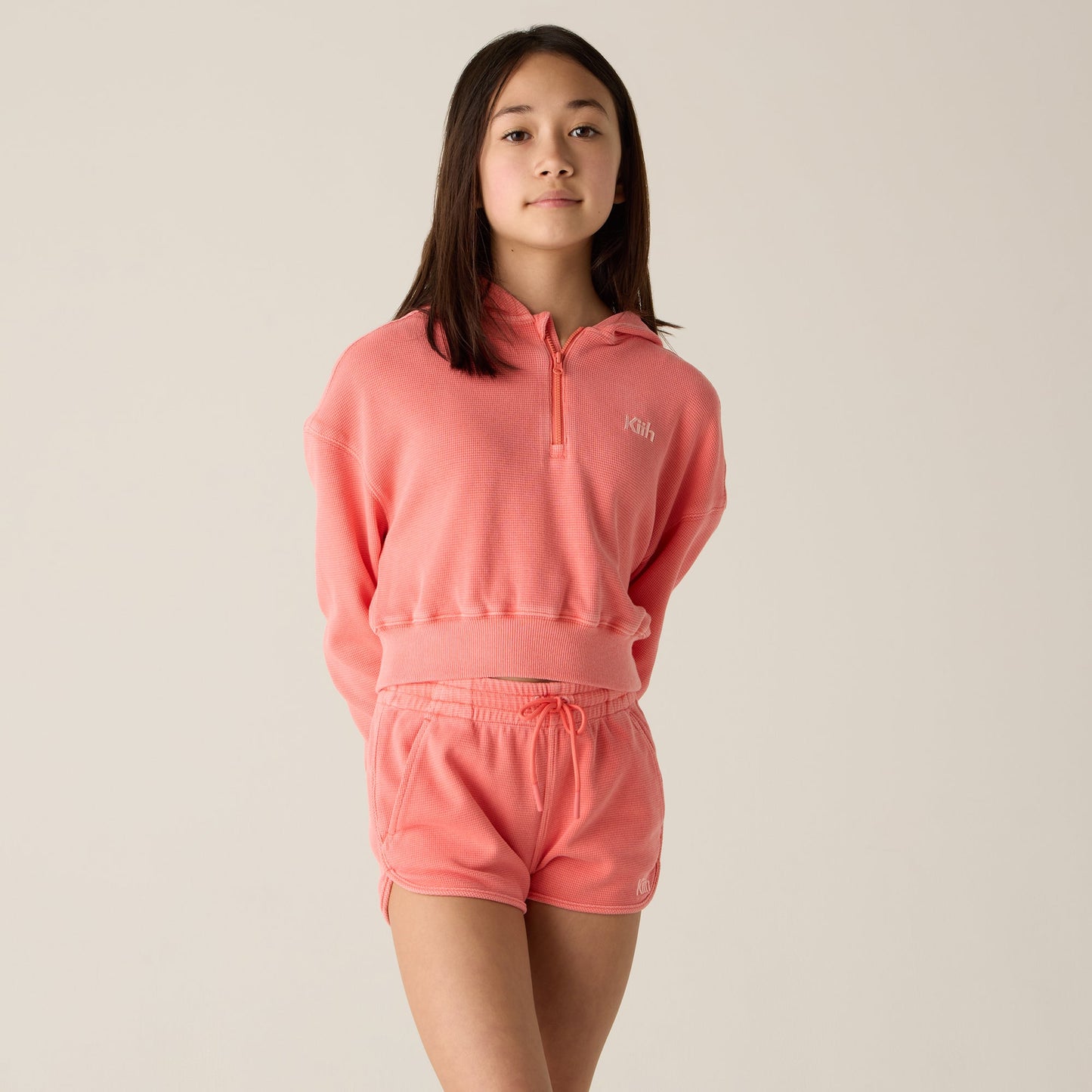 Kids Kith Kith Kids Waffle Jordyn Short - Dawn