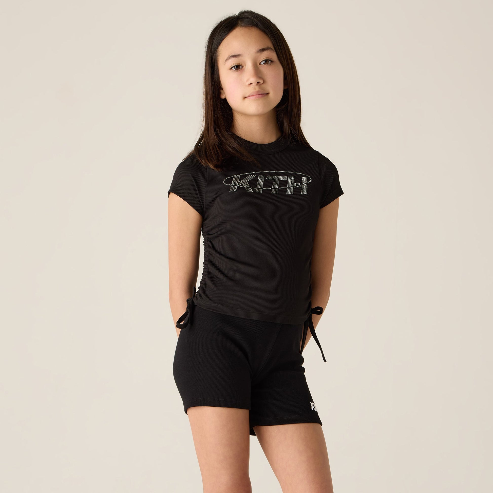 Kids Kith Kith Kids Ruched Mulberry Tee - Black