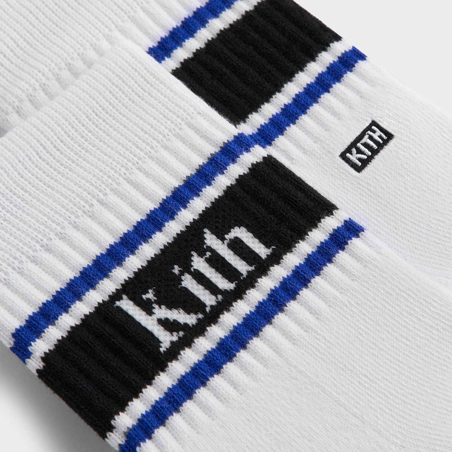 Men Kith Kith 3-Pack Variegated Striped Mid Crew Socks - White