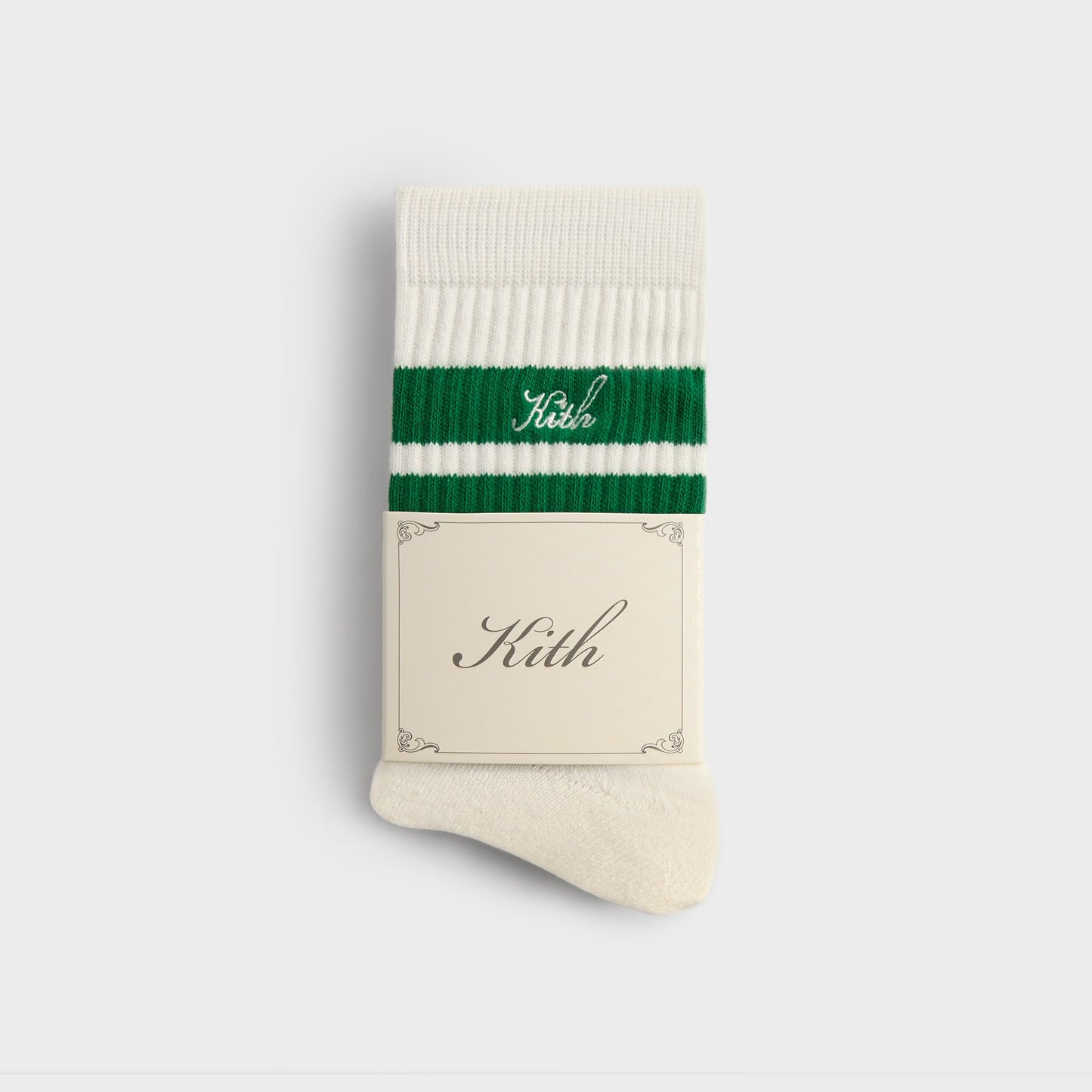 Men Kith Kith 3-Pack Striped Mid Crew Socks - White