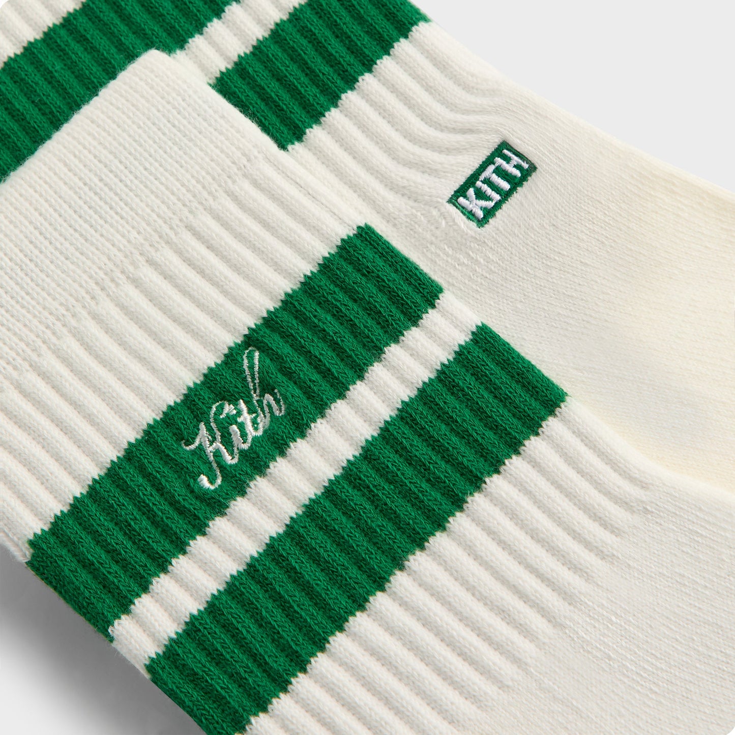 Men Kith Kith 3-Pack Striped Mid Crew Socks - White