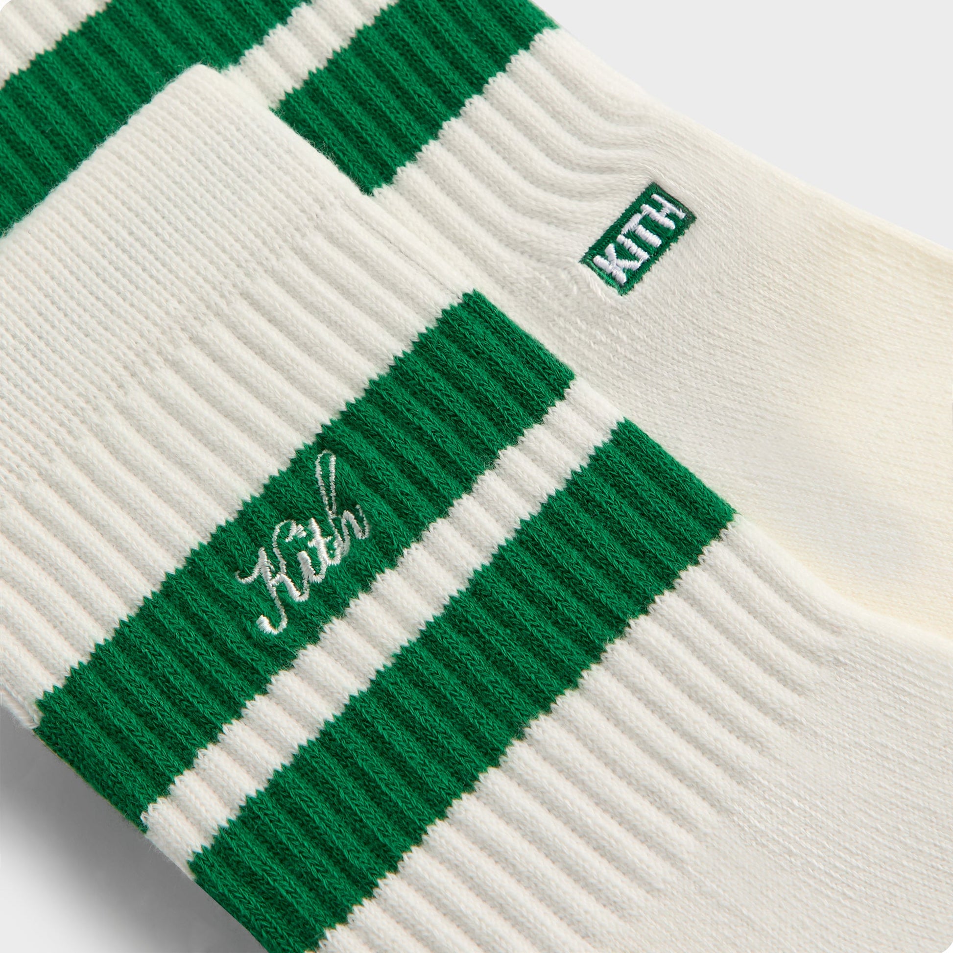 Men Kith Kith 3-Pack Striped Mid Crew Socks - White