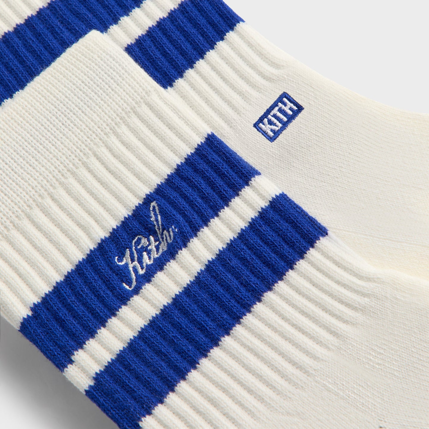 Men Kith Kith 3-Pack Striped Mid Crew Socks - White