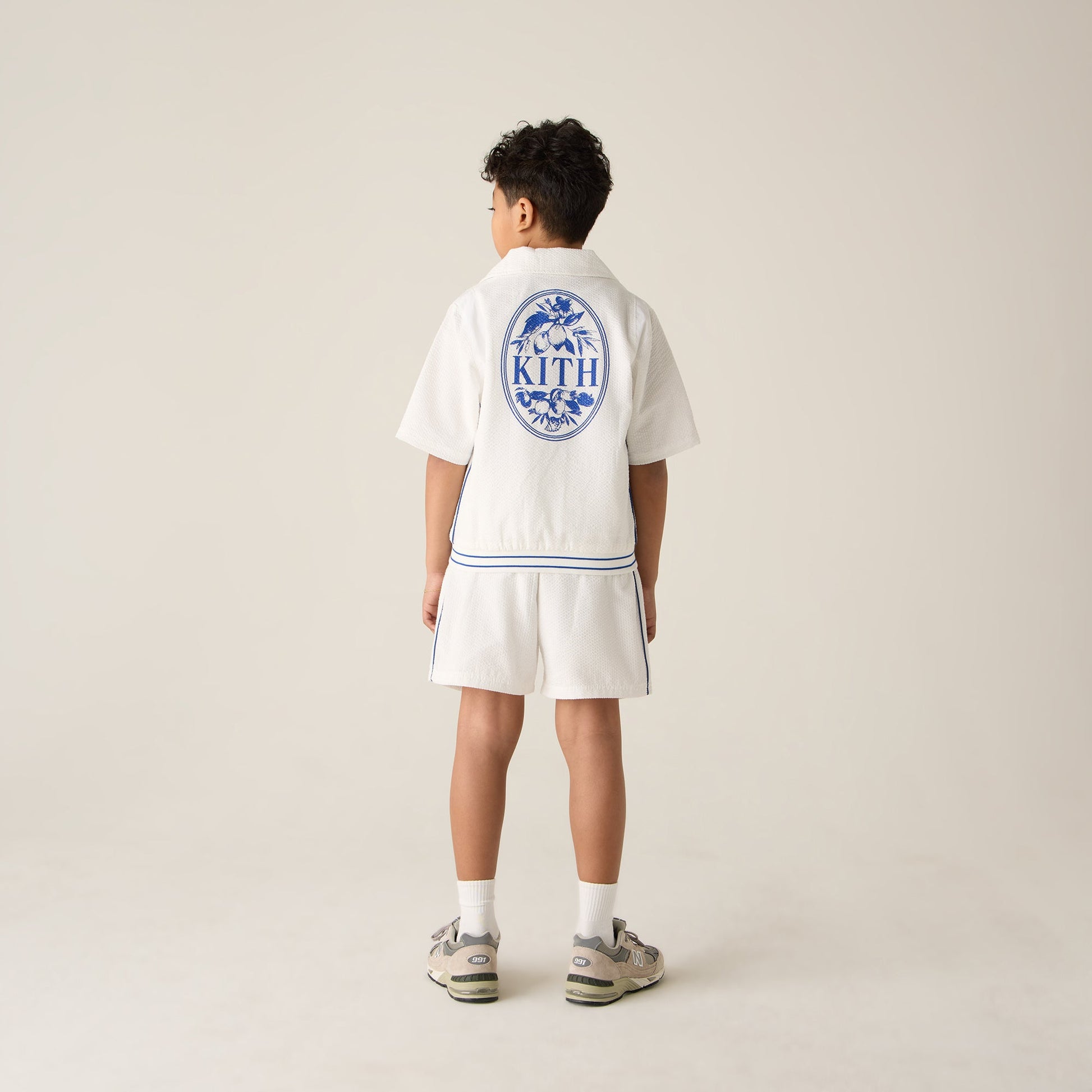 Kids Kith Kith Kids Seersucker Landon Souvenir Shirt - Silk