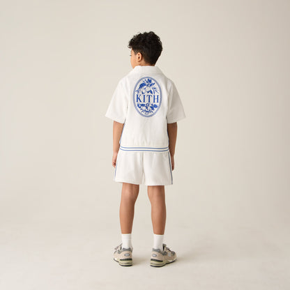 Kids Kith Kith Kids Seersucker Landon Souvenir Shirt - Silk