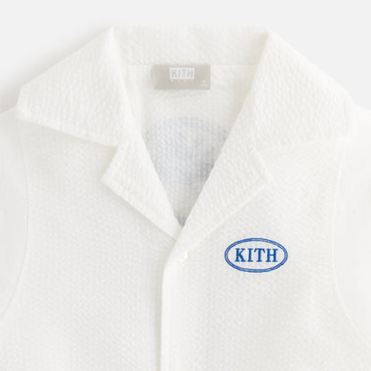 Kids Kith Kith Kids Seersucker Landon Souvenir Shirt - Silk