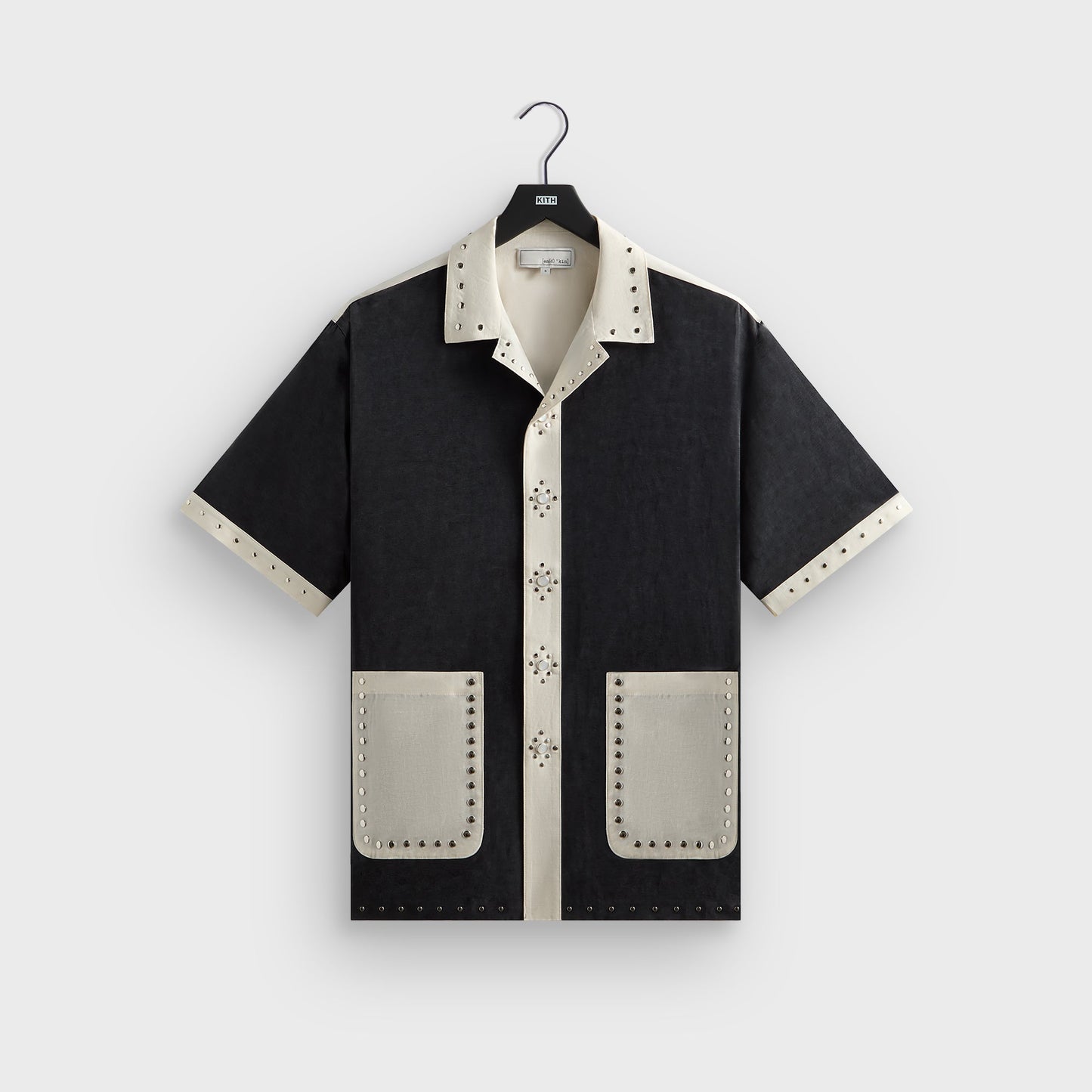 Men Kith &Kin Sawyer Short Sleeve Camp Collar Shirt - Black