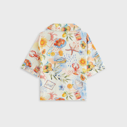 Kids Kith Kith Kids Summer Picnic Thompson Camp Shirt - Sandrift