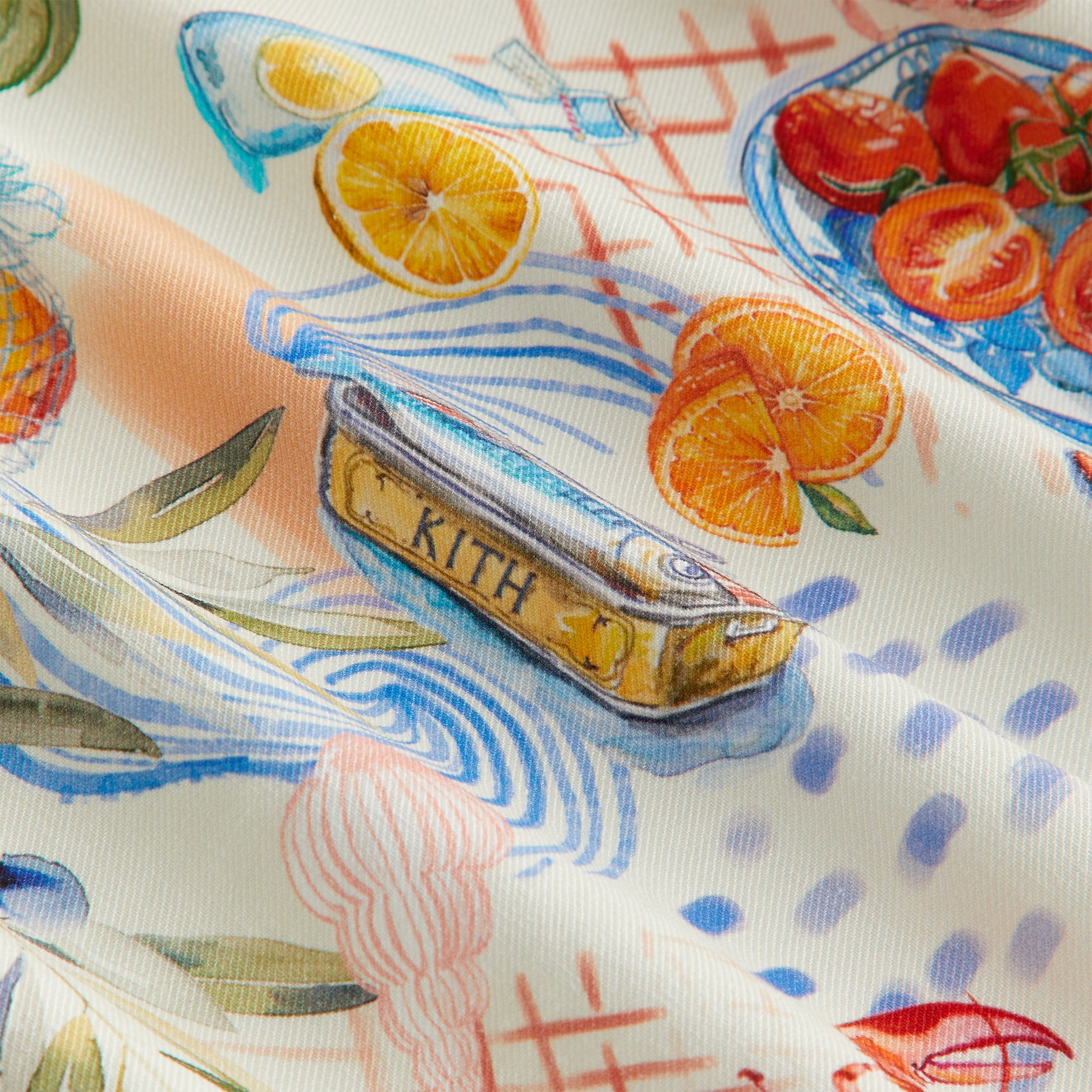 Kids Kith Kith Kids Summer Picnic Thompson Camp Shirt - Sandrift
