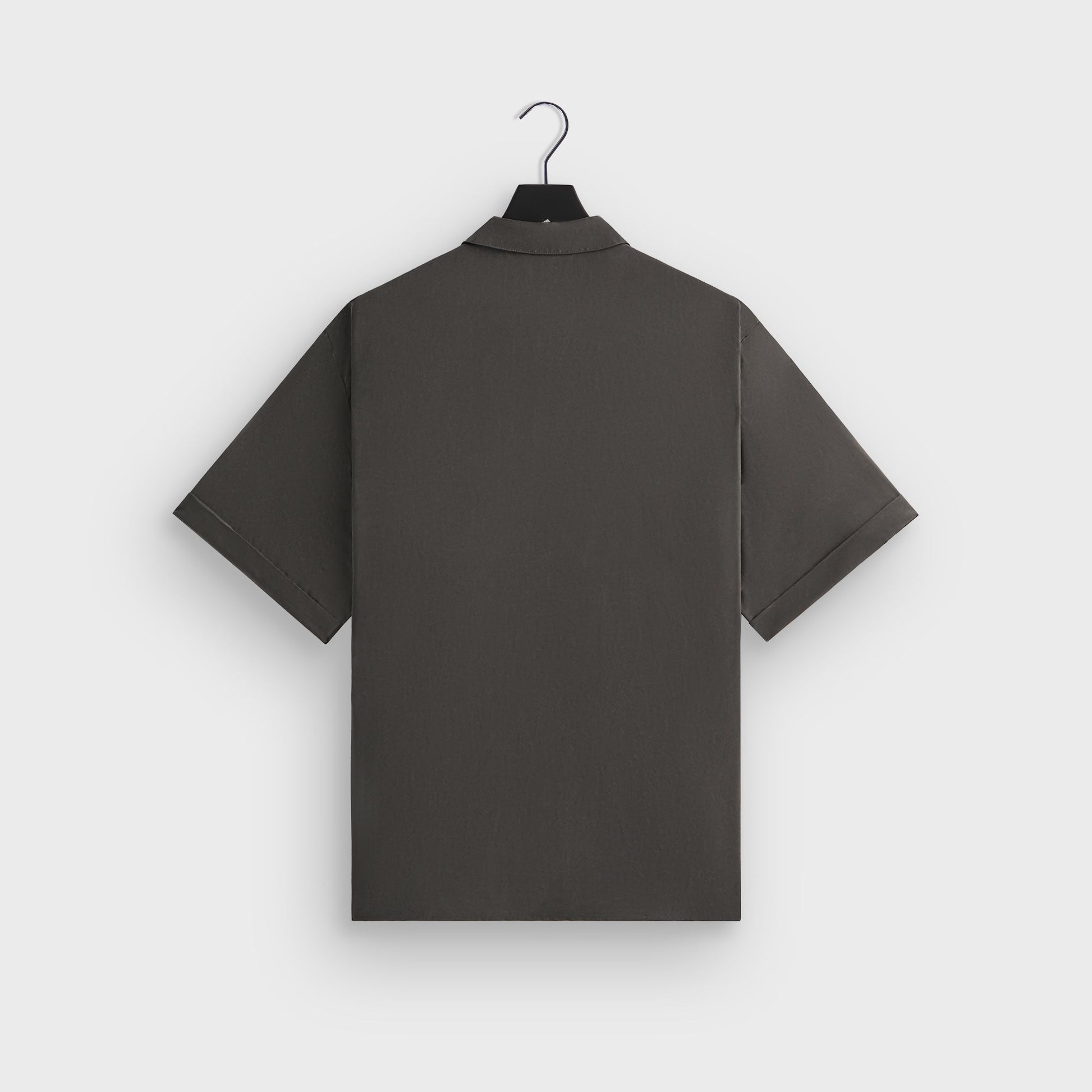 Men Kith &Kin Silk Habotai Short Sleeve Reade Shirt - Somber