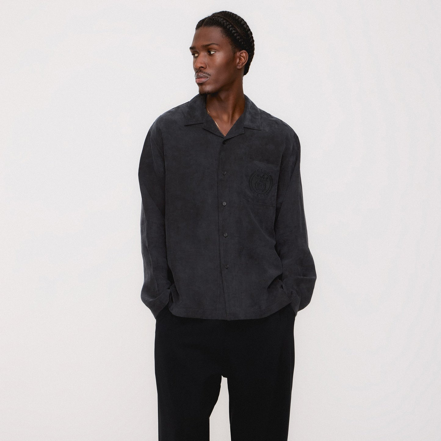 Men Kith Kith Adonis Camp Collar Shirt - Black