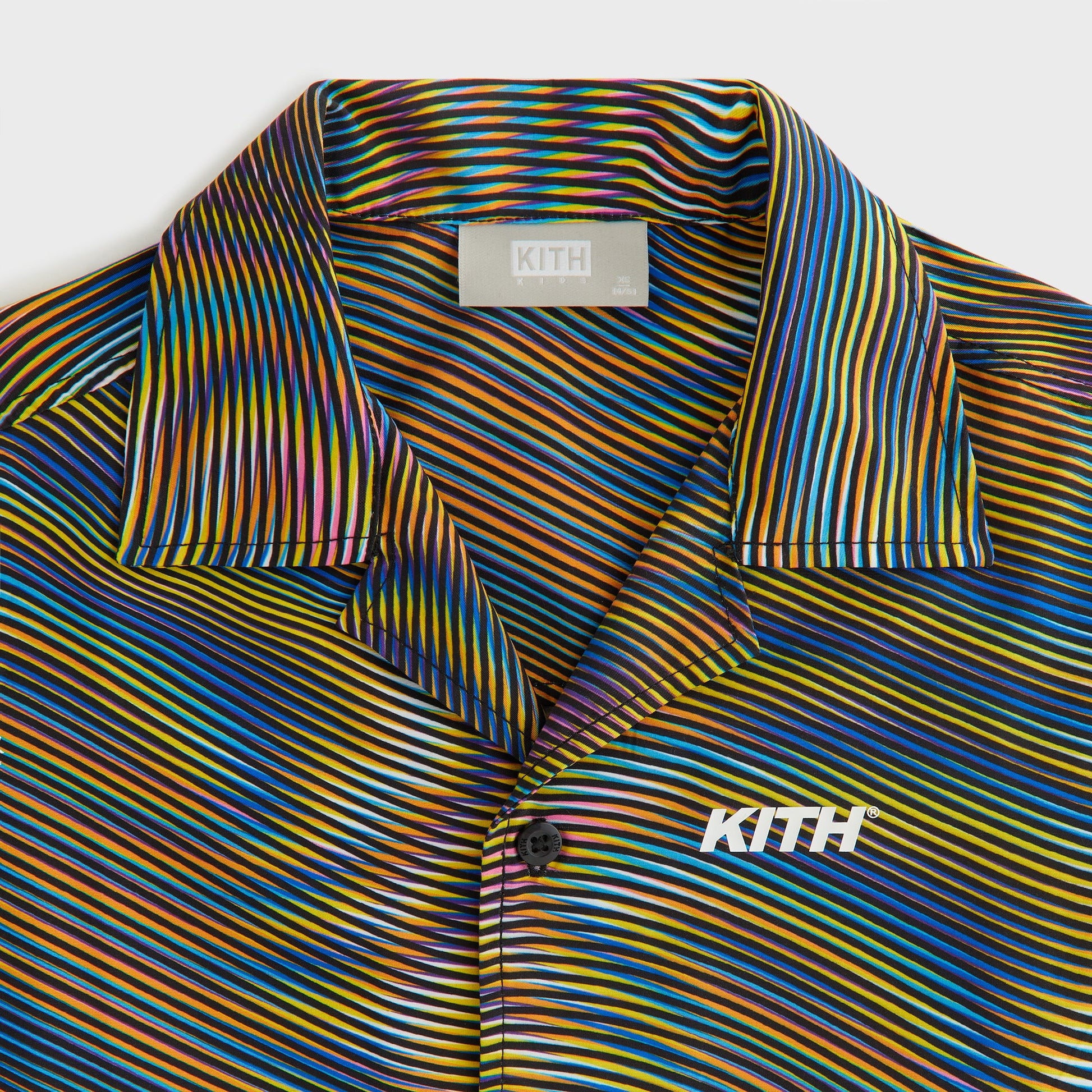 Kids Kith Kith Kids Moire Camp Shirt - Black