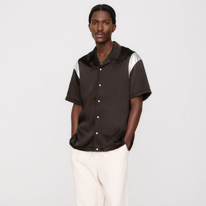 Men Kith &Kin Washed Satin Landon Souvenir Shirt - Kindling