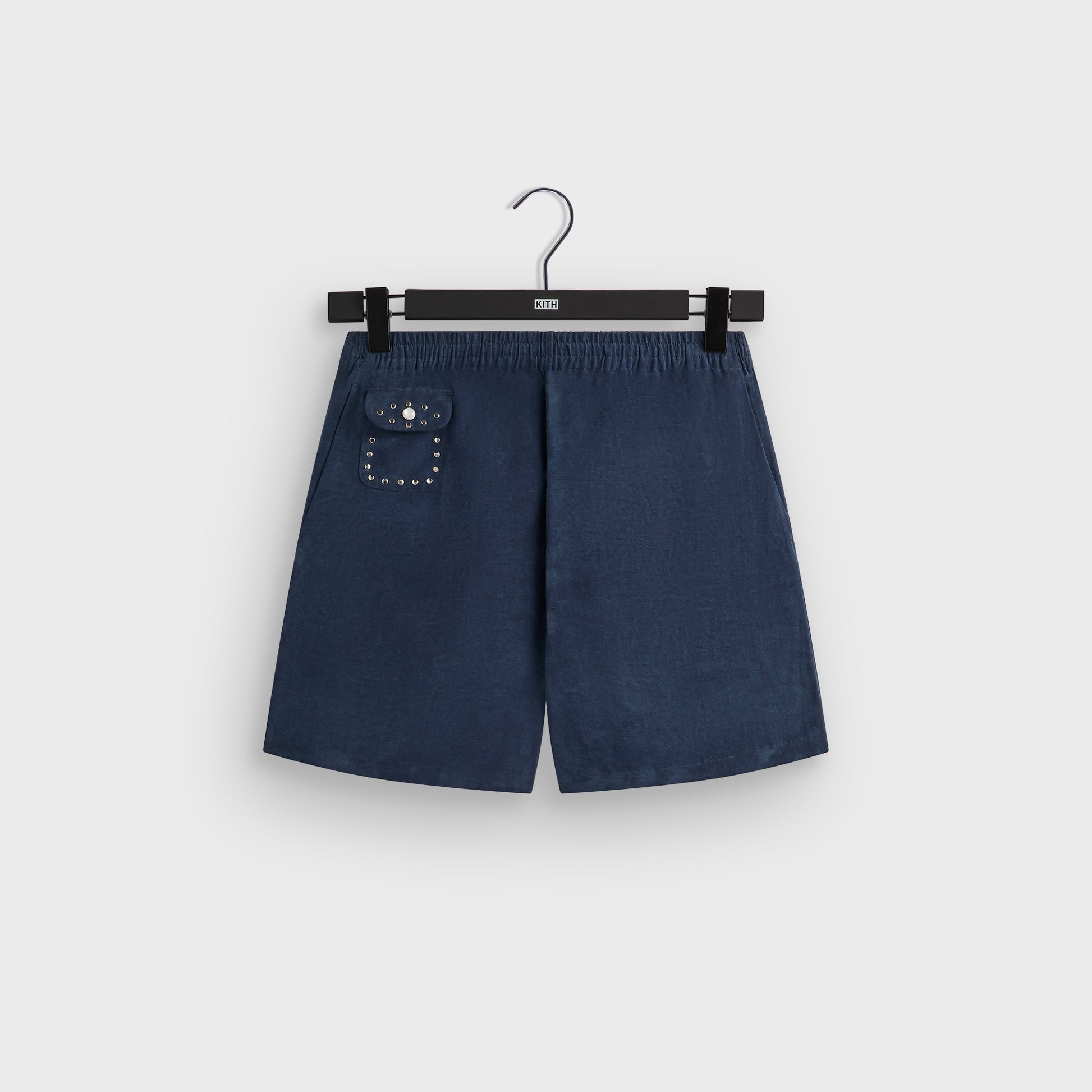 Men Kith &Kin Cupro Linen Kellen Short - Nocturnal
