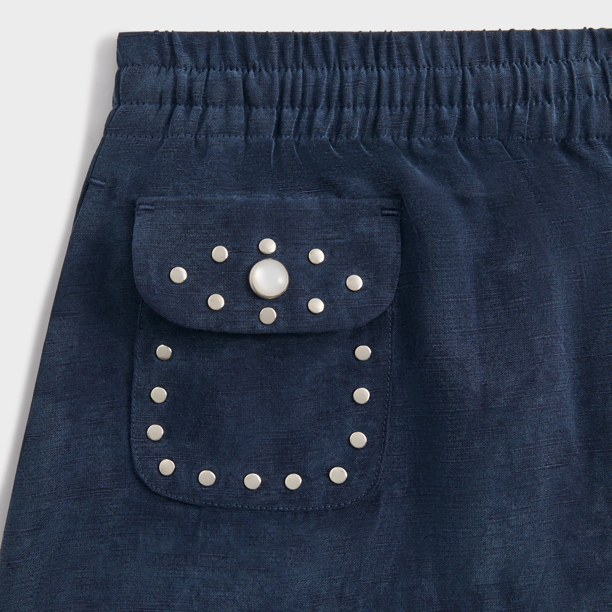 Men Kith &Kin Cupro Linen Kellen Short - Nocturnal