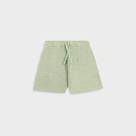 Kids Kith Kith Kids Monogram Terry Liam Short - Tranquility